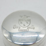 Art Deco Sterling Silver Canterbury Crest Snuff Box Antique 1917 Birmingham