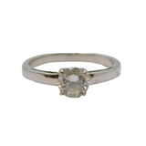 Sterling Silver Spinel Set Solitaire Dress Ring Vintage c1970 Size Q UK