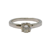 Sterling Silver Spinel Set Solitaire Dress Ring Vintage c1970 Size Q UK