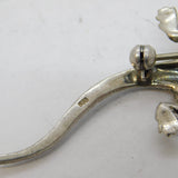 .835 Grade Silver & Marcasite Set Lizard Brooch Pin Antique c1930s Art Deco
