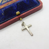 Sterling Silver Crucifix Charm Pendant Vintage c1970