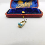 Sterling Silver Slipper With Bow Charm Pendant Vintage c1970