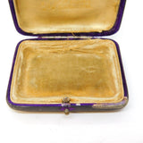 Victorian Fabric Jewellery Box A.J Barber, Nottingham Antique c1890