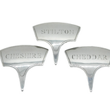 Set of Sterling Silver Cheddar, Stilton, Cheshire Cheese Markers Vintage
