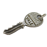 Sterling Silver Yale Key Charm Pendant Vintage c1970s