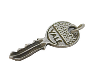 Sterling Silver Yale Key Charm Pendant Vintage c1970s