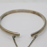 Studio Sterling Silver Heart Drop Bangle Bracelet Vintage 1973 London