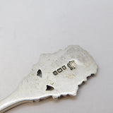 Edwardian Sterling Silver & Enamel Jersey Souvenir Spoon Antique 1909