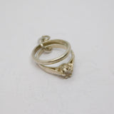 Sterling Silver Engagement Solitaire & Wedding Band Charm Pendant Vintage c1970