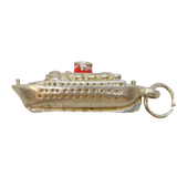 Sterling Silver Steam Liner Ship Charm Pendant Vintage 1967 Birmingham