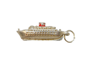 Sterling Silver Steam Liner Ship Charm Pendant Vintage 1967 Birmingham