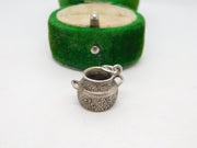 Sterling Silver Cooking Jar Charm Pendant Vintage c1970
