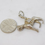 Sterling Silver Queen Elizabeth II Charm Pendant Vintage c1970