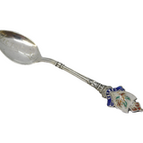 Canadian Sterling Silver Enamel Victoria Souvenir Teaspoon Vintage c1960