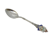 Canadian Sterling Silver Enamel Victoria Souvenir Teaspoon Vintage c1960