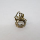 Sterling Silver Royal Crown Charm Pendant Vintage c1970