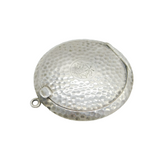 Arts & Crafts Planished Sterling Silver Makeup Compact Fob Antique Birmingham