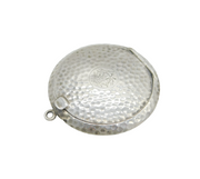 Arts & Crafts Planished Sterling Silver Makeup Compact Fob Antique Birmingham