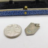 Sterling Silver & Enamel Bedford Crest Shield Charm Pendant Vintage c1970
