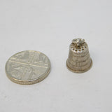 Sterling Silver Sewing Thimble Charm Pendant Vintage c1970