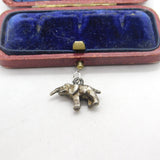 Sterling Silver Elephant Charm Pendant Vintage c1970