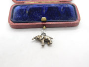 Sterling Silver Elephant Charm Pendant Vintage c1970