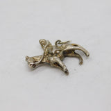 Sterling Silver Lady Horse Riding Side-Saddle Charm Pendant Vintage c1970s