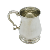 George II Sterling Silver Baluster Christening Mug Tankard Antique 1754 London