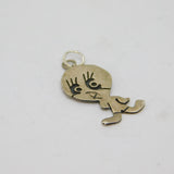 Sterling Silver Novelty Cartoon Style Character Charm Pendant Vintage c1970s
