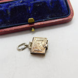 Sterling Silver Opening Holy Bible Nuvo Charm Pendant Vintage c1970