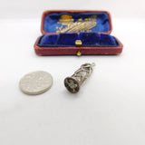 Sterling Silver Glass Beacon Charm Pendant Vintage c1970