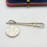 Sterling Silver Topaz Long Drop Charm Pendant Vintage c1970