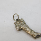 Sterling Silver Christmas Stocking Charm Pendant Vintage c1970