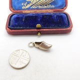 Sterling Silver Little Clog Charm Pendant Vintage c1970