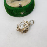 Sterling Silver Pearl of the Lantern Charm Pendant Vintage c1970