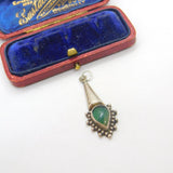 Sterling Silver and Banded Agate Charm Pendant Vintage c1970