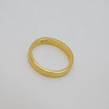 Gold On Sterling Silver Minimalist Wedding Band Ring Modern c2000 Size L
