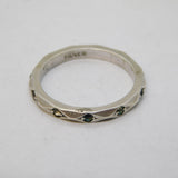 Art Deco Sterling Silver & Spinel Set Eternity Ring Antique c1920s Art Deco