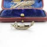 Sterling Silver Venetian Gondolier Charm Pendant Vintage c1970