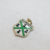Sterling Silver 'Plymouth' Enamel Shield Travel Souvenir Charm Vintage c1970s