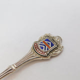 Sterling Silver & Enamel Monmouth Souvenir Spoon Vintage 1957 Birmingham