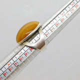 Sterling Silver Tiger's Eye Cabochon Statement Ring Vintage c1970 Size L