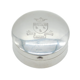 Art Deco Sterling Silver Canterbury Crest Snuff Box Antique 1917 Birmingham