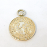 Sterling Silver "The Poetry Society" Engraved Medallion Charm Antique c1944