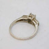 Sterling Silver & Spinel Set Dress Ring Vintage c1970s