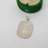 Sterling Silver St Christopher Travel Charm Pendant Vintage c1970