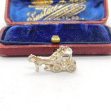Sterling Silver Horse & Carriage Charm Pendant Vintage c1970