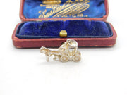 Sterling Silver Horse & Carriage Charm Pendant Vintage c1970