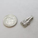 Sterling Silver Yellow Diamond Set Drop Charm Pendant Vintage c1970s