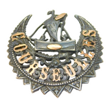 French Steel & Rose Gold 'Courseulles' Souvenir Brooch Antique 1911 Art Deco